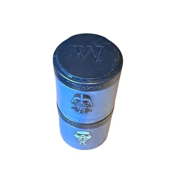 Whiskware Death Vader Star Wars Black Snack Container 2 Stackable Interlocking - Picture 2 of 10